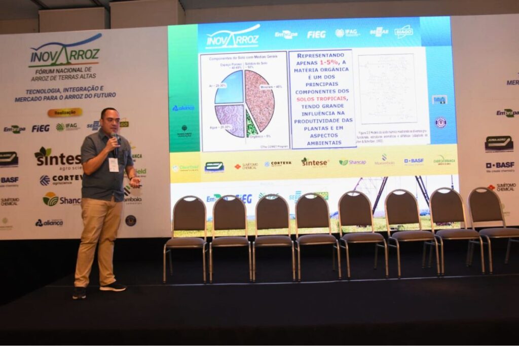 Pesquisador da Epamig debate o arroz de terras altas no fórum InovArroz